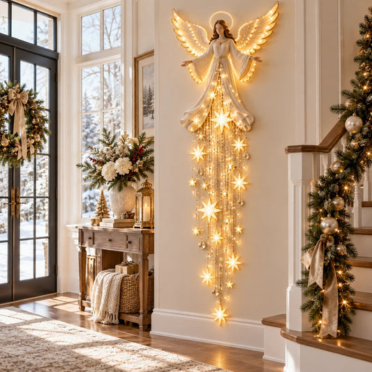 Celestara™ Engel-Weihnachtsleuchte | Warmes Sternenlicht & festliche Wohlfühlatmosphäre