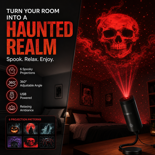 SpookLume™ HD Halloween-Projektor | 6 Gruselige Motive für Sofortige Halloween-Atmosphäre